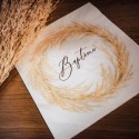 16 Serviettes baptême pampa blanc et Or 3 plis