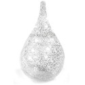 Goutte d eau transparente pailletee argent 