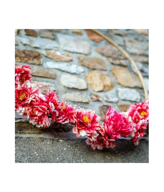 couronne de 6 pivoines