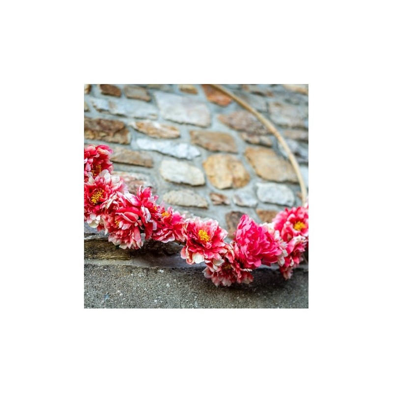 couronne de 6 pivoines