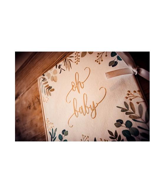 Livre d’or Oh Baby végétal et Or 22X19CM 68 PAGES