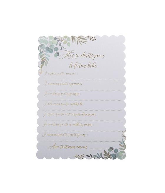 10 cartes de vœux Oh baby végétal et or