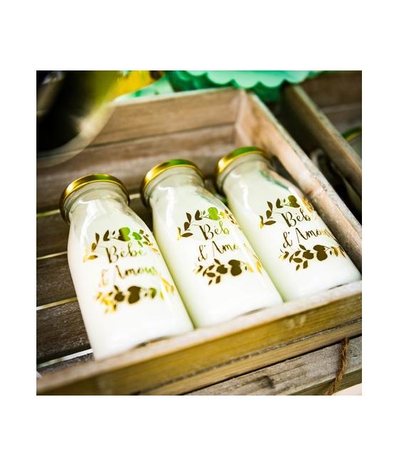 Bouteille candy bar bébé d'amour Floqué Or & bouchon Or