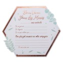 10 cartes de vœux botanique Rose Gold papier texture
