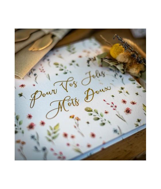 Livre d’or mots doux bruch time embossé or