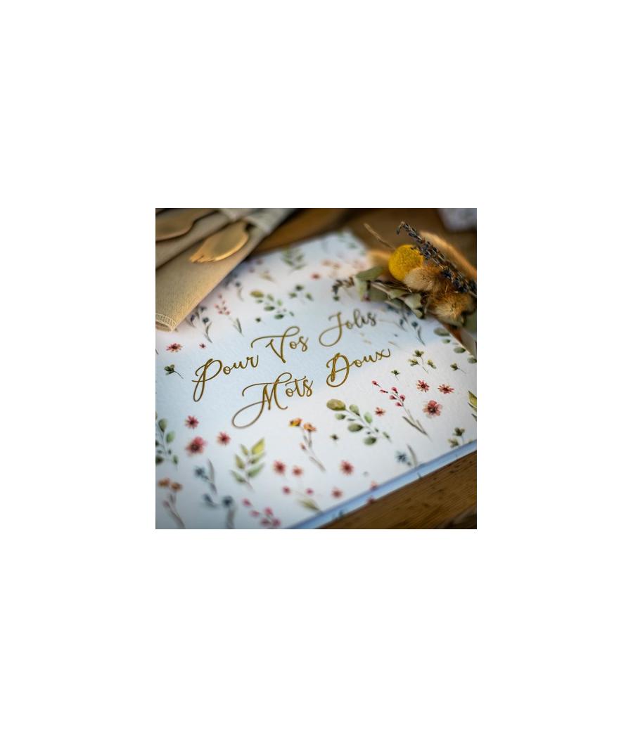 Livre d’or mots doux bruch time embossé or