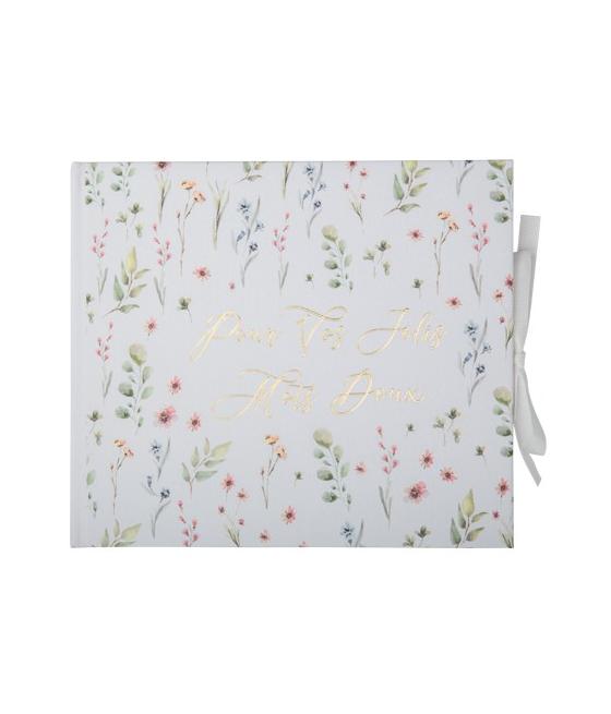 Livre d’or mots doux bruch time embossé or