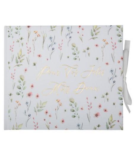 Livre d’or mots doux bruch time embossé or