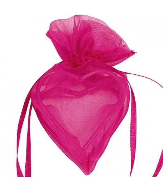 Sachet coeur armuré Fuchsia