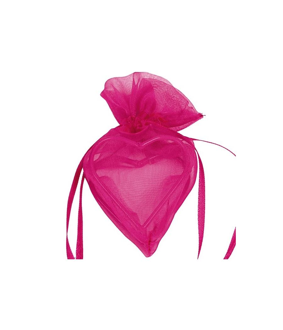 Sachet coeur armuré Fuchsia