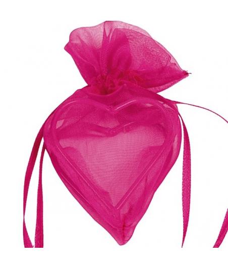 Sachet coeur armuré Fuchsia