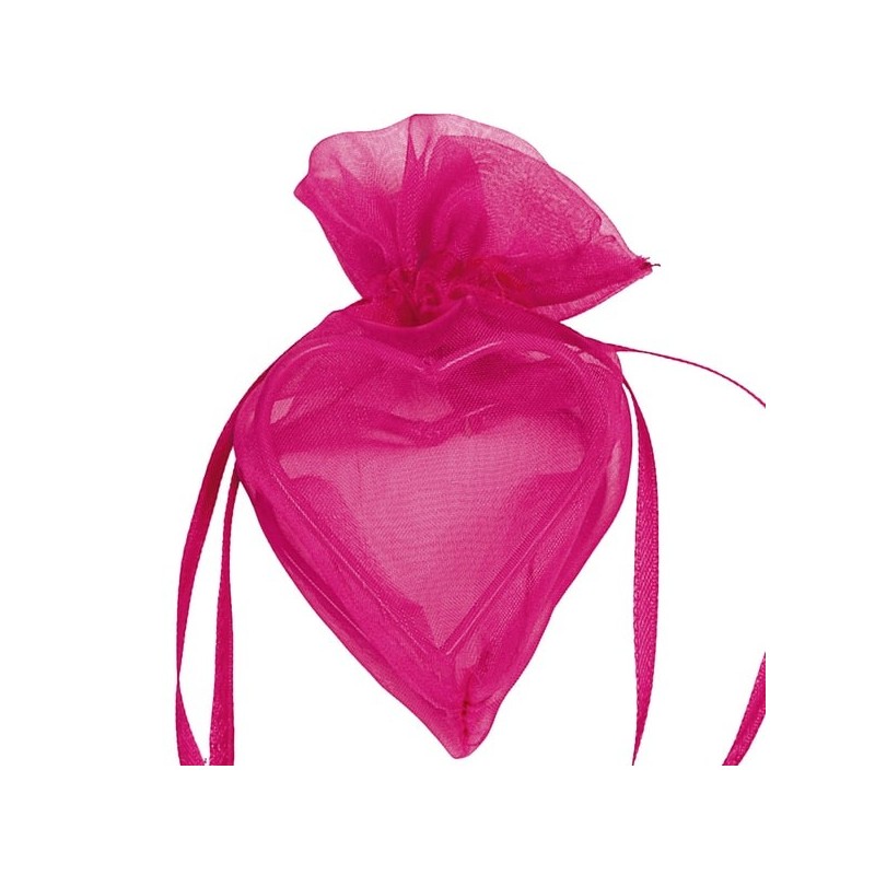 Sachet coeur armuré Fuchsia