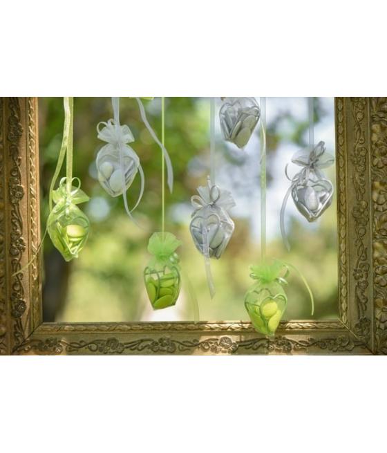 Sachet coeur armuré Ivoire