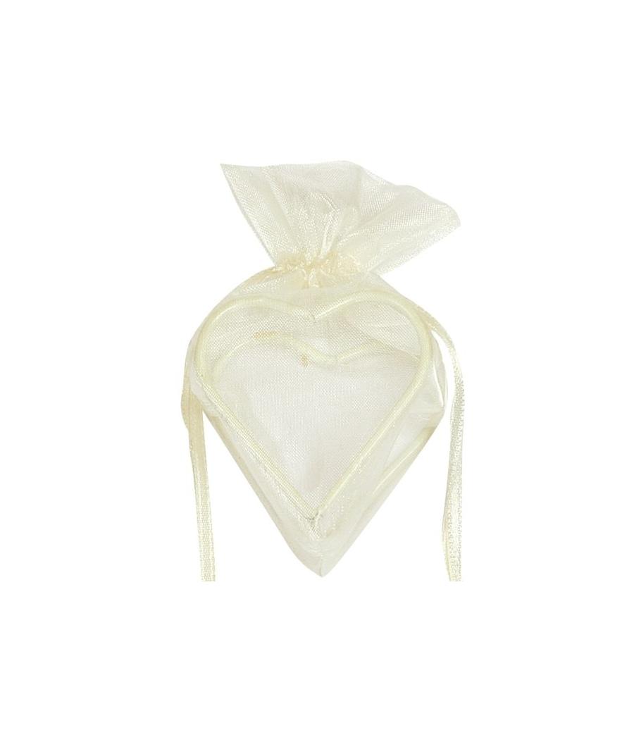 Sachet coeur armuré Ivoire