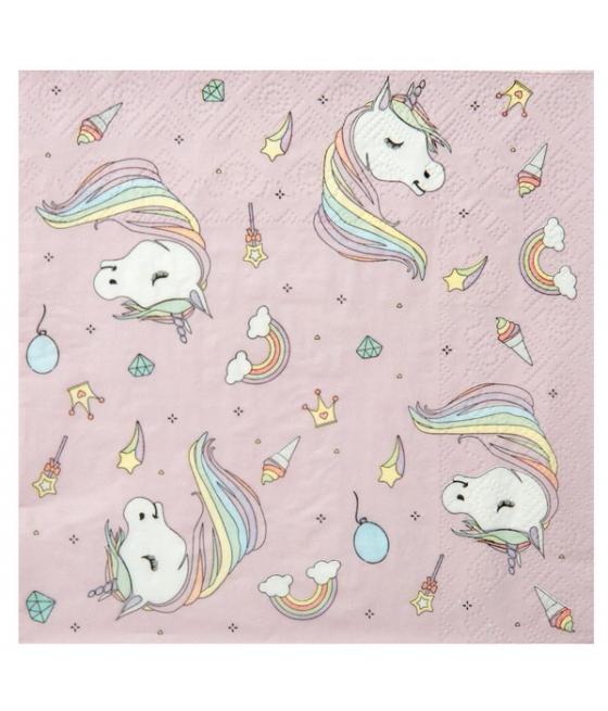 20 serviettes Licorne