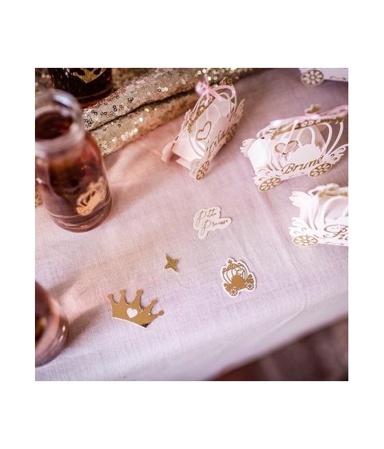 confettis princesse rose