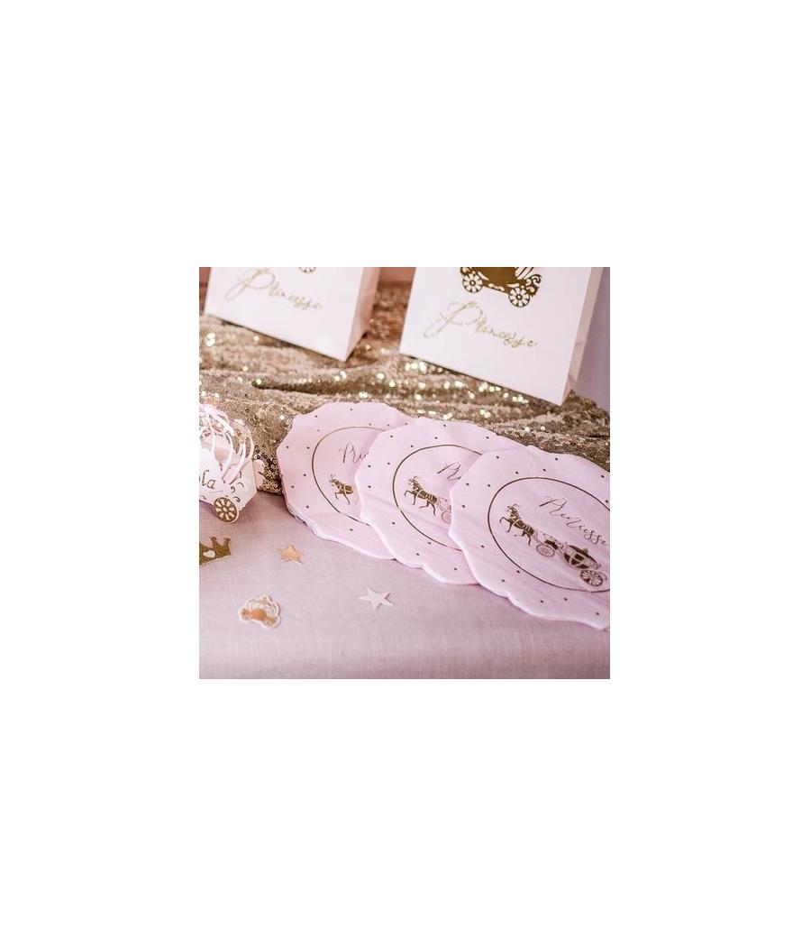 serviettes princesse rose