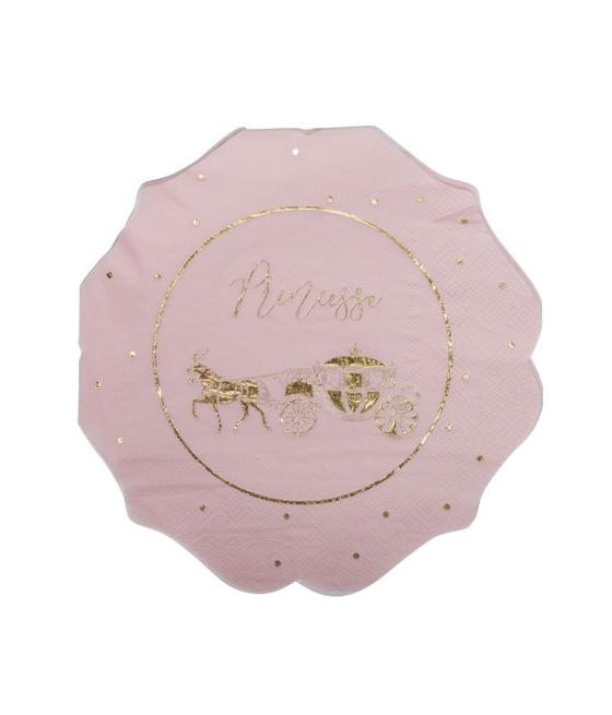 serviettes princesse rose