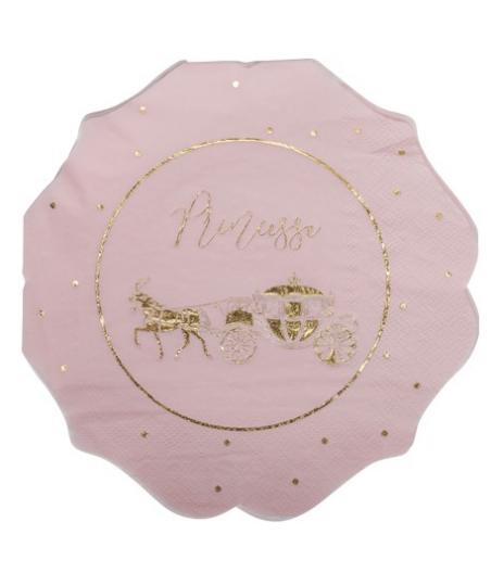 serviettes princesse rose