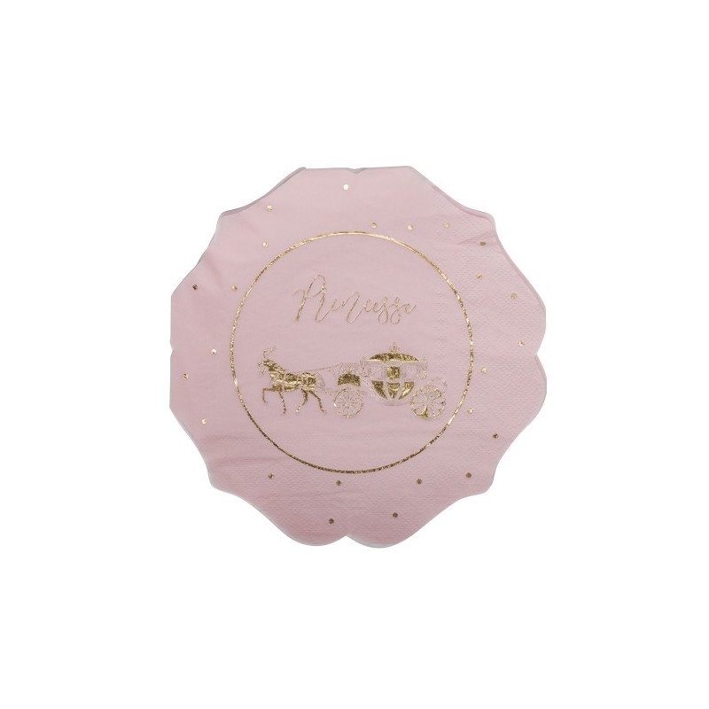 serviettes princesse rose