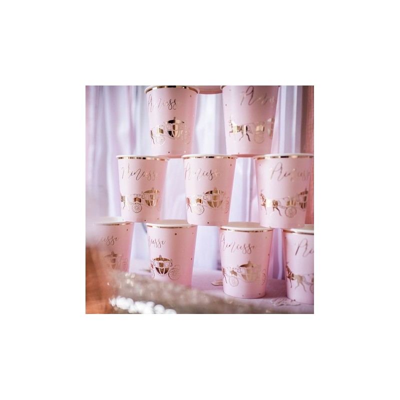 gobelets princesse rose