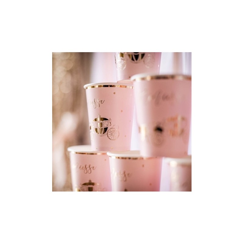 gobelets princesse rose