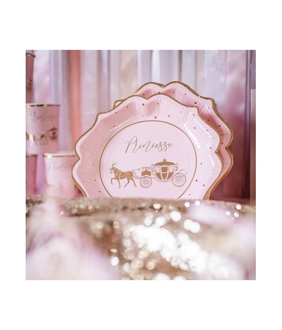 assiettes princesse rose