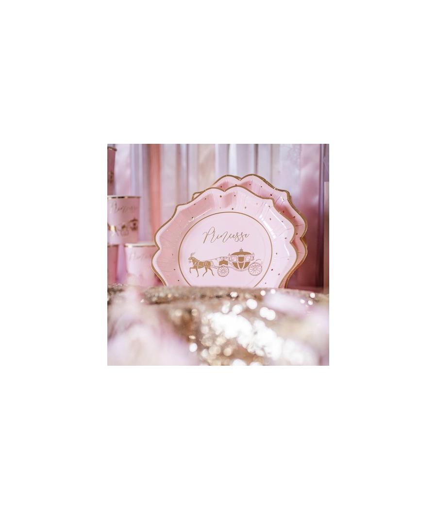 assiettes princesse rose