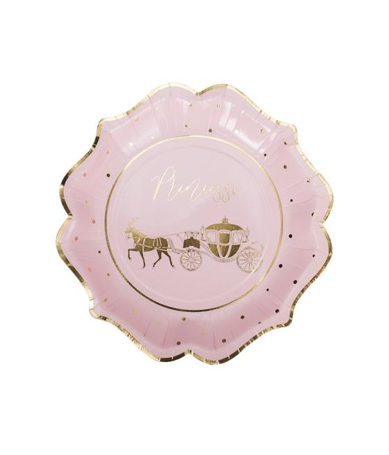 assiettes princesse rose