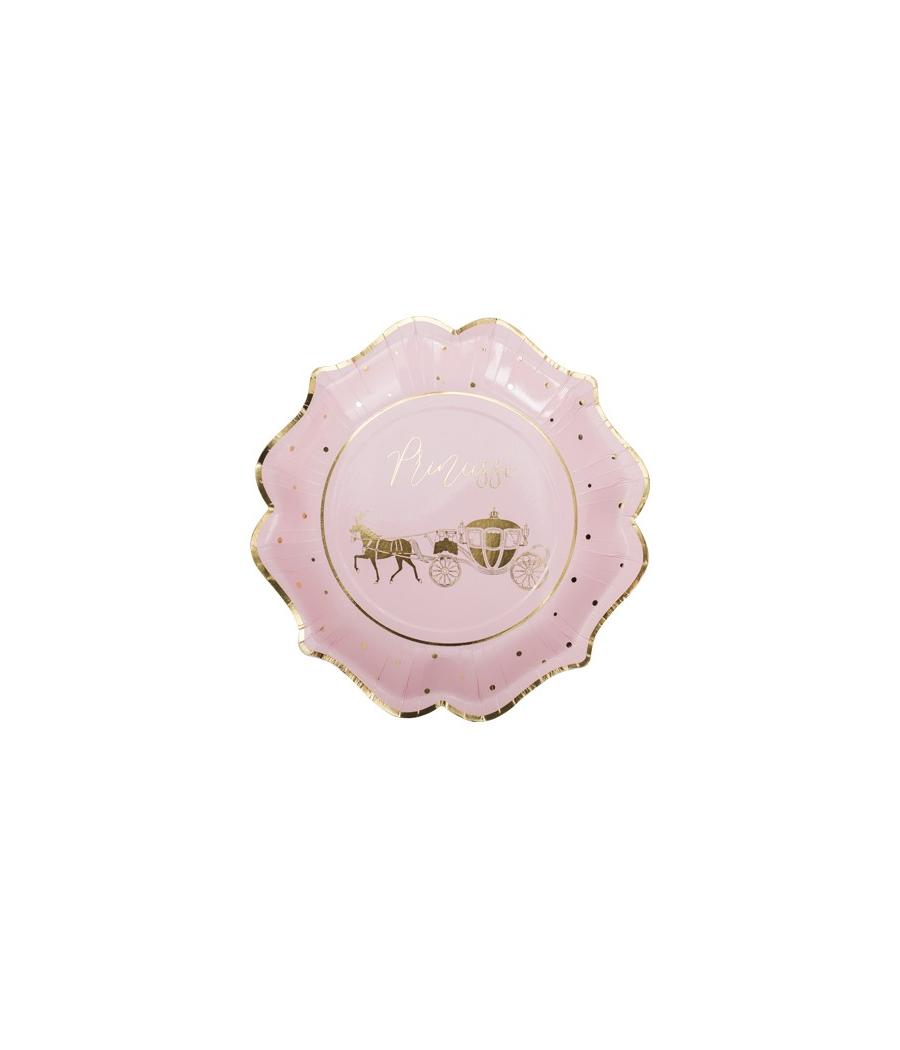 assiettes princesse rose