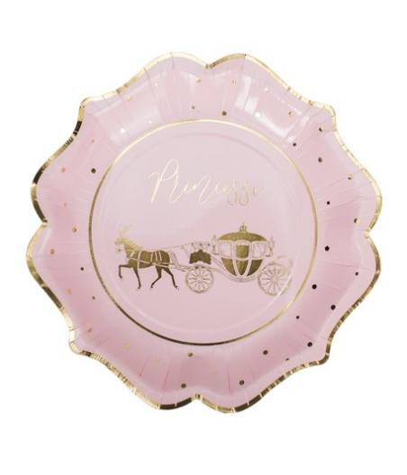assiettes princesse rose