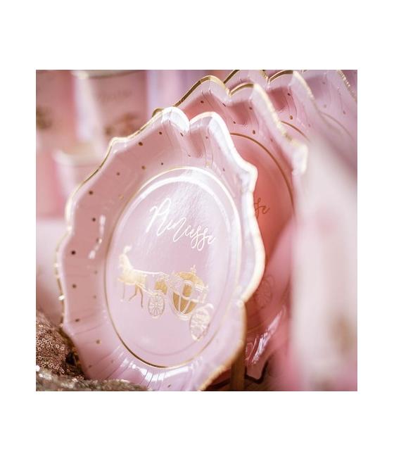 assiettes princesse rose