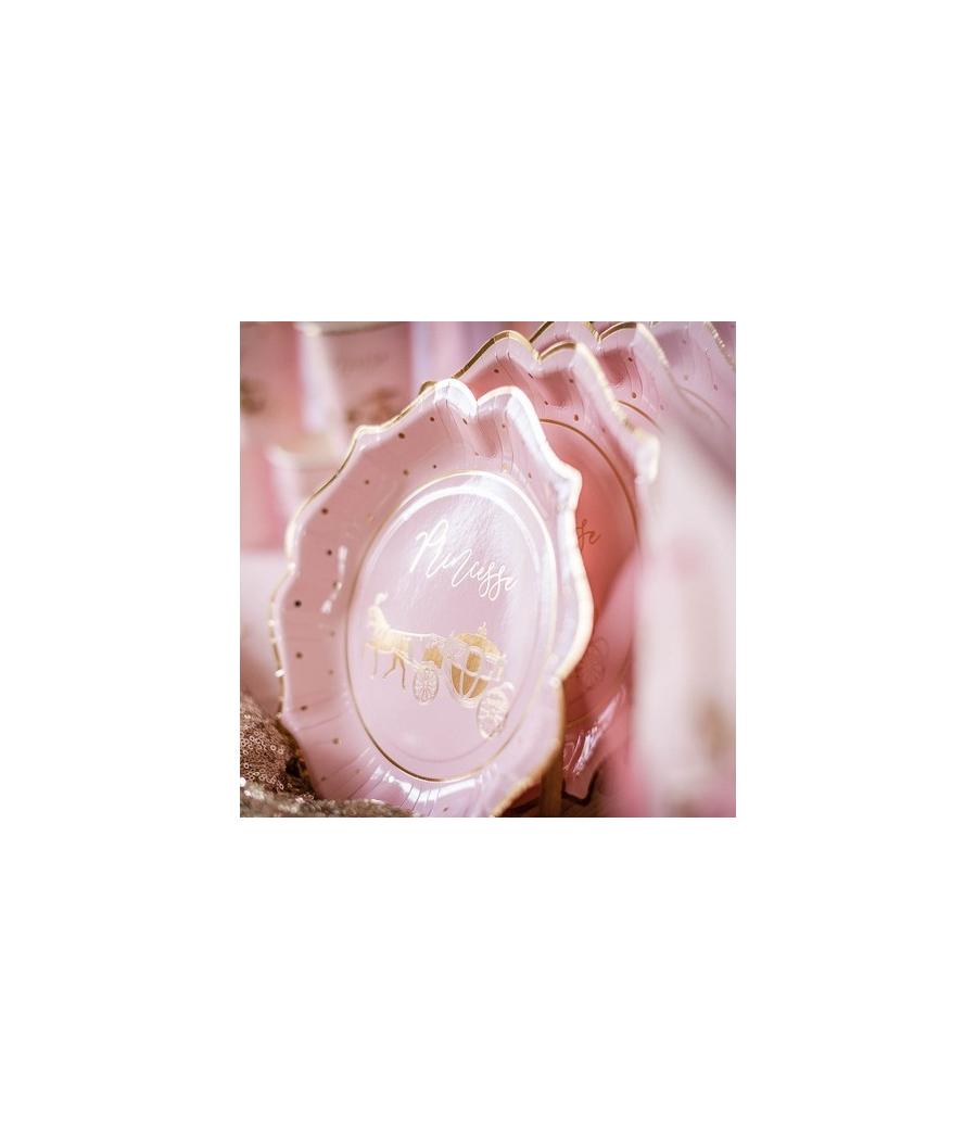 assiettes princesse rose