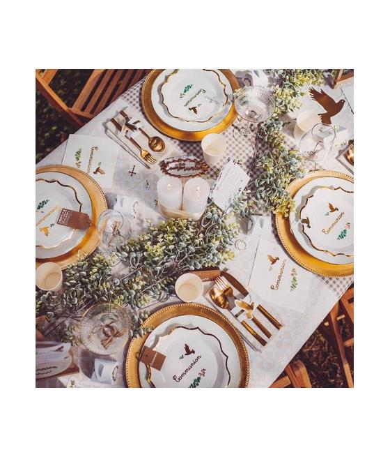 assiettes communion blanches