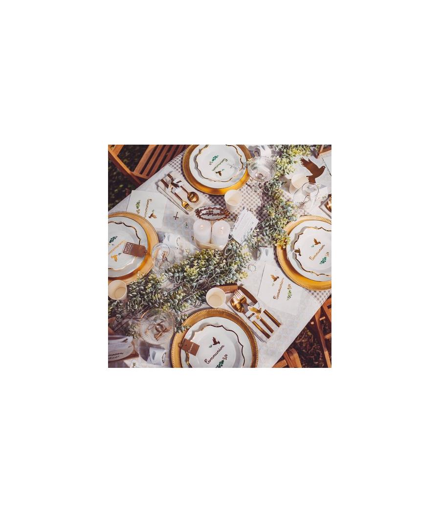 assiettes communion blanches