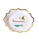 assiettes communion blanches
