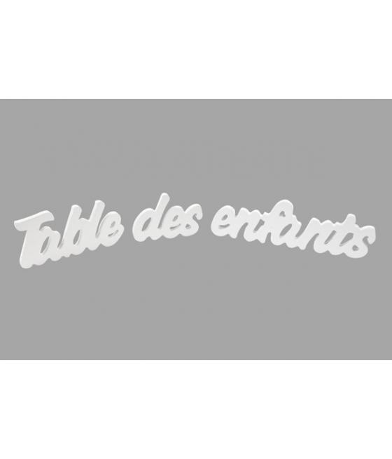 Déco table en bois "table des enfants"