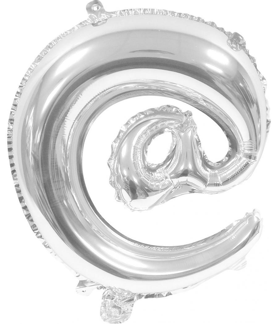 Ballon uni metallise "@"  (haut. 36 cm)