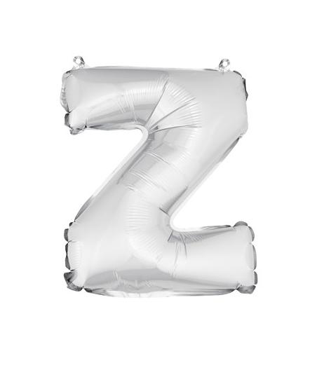 ballon uni métallise "z"  (haut. 36 cm)