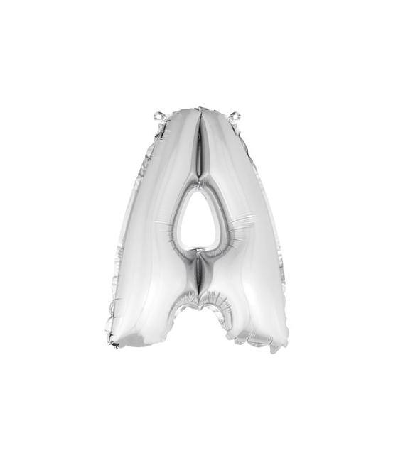 Ballon uni metallise "a"  (haut. 36 cm)