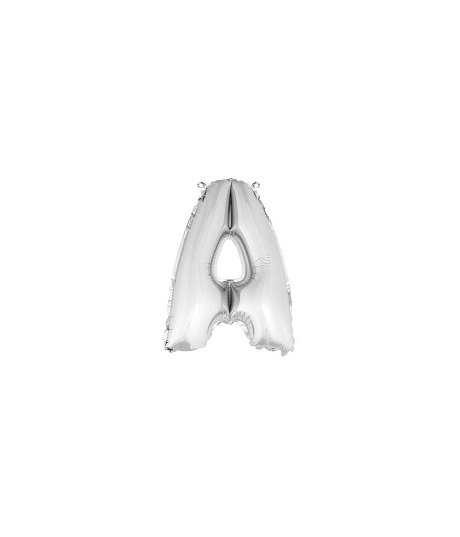 Ballon uni metallise "a"  (haut. 36 cm)