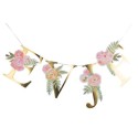 Guirlande Lettres EVJF Or Fleuri