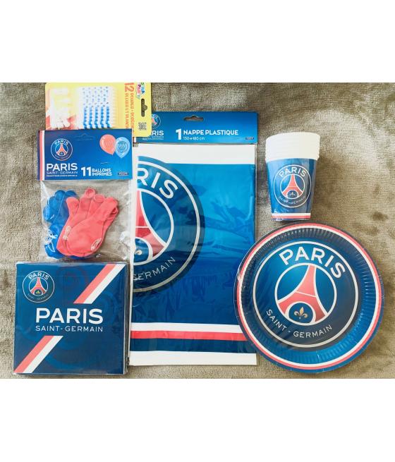 Kit Anniversaire PSG Foot 12 personnes