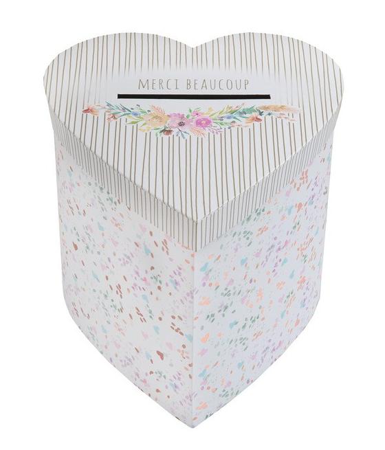 Tirelire mariage fleuri