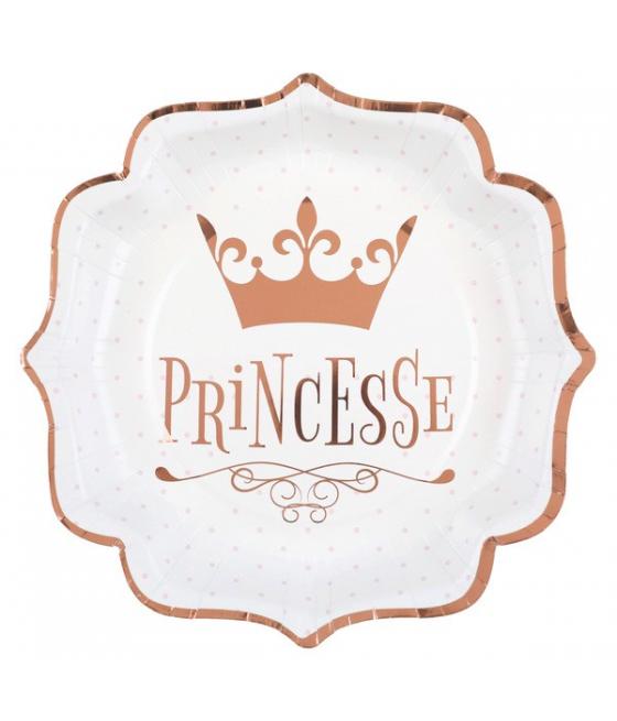 10 Assiettes Princesse métal
