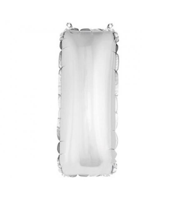 Ballon uni metallise "i"  (haut. 36 cm)