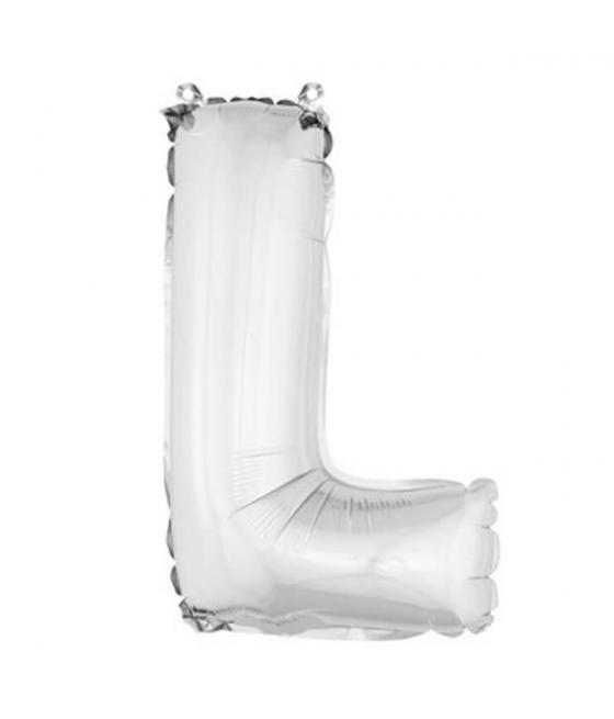 Ballon uni metallise "l"  (haut. 36 cm)