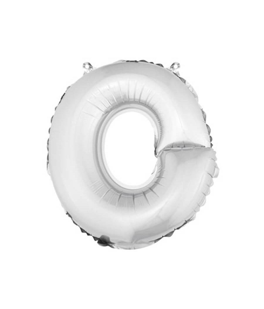 Ballon uni métallisé "o"  (haut. 36 cm)