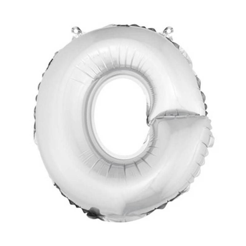 Ballon uni métallisé "o"  (haut. 36 cm)