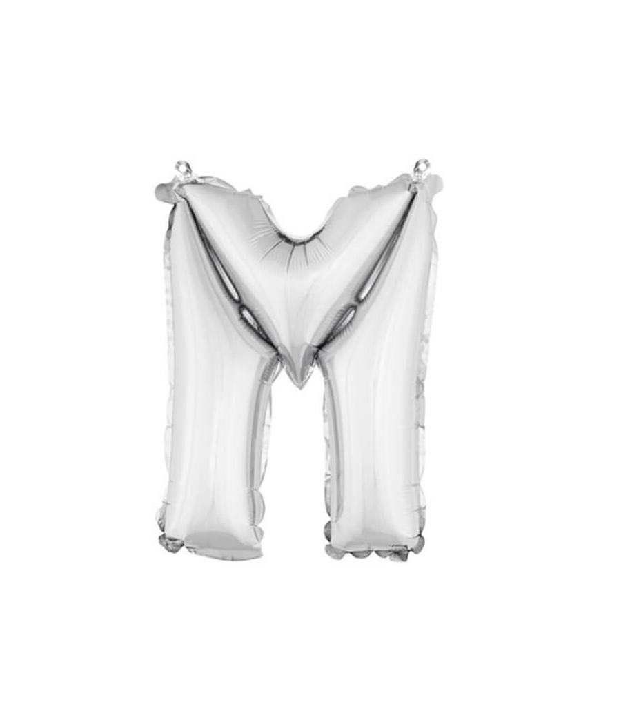 Ballon uni métallisé "m"  (haut. 36 cm)